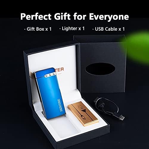 Miniatura 7 de Encendedor eléctrico con arco grueso, encendedor de plasma con decoración de diamantes de imitación, encendedor de arco con tecnología de