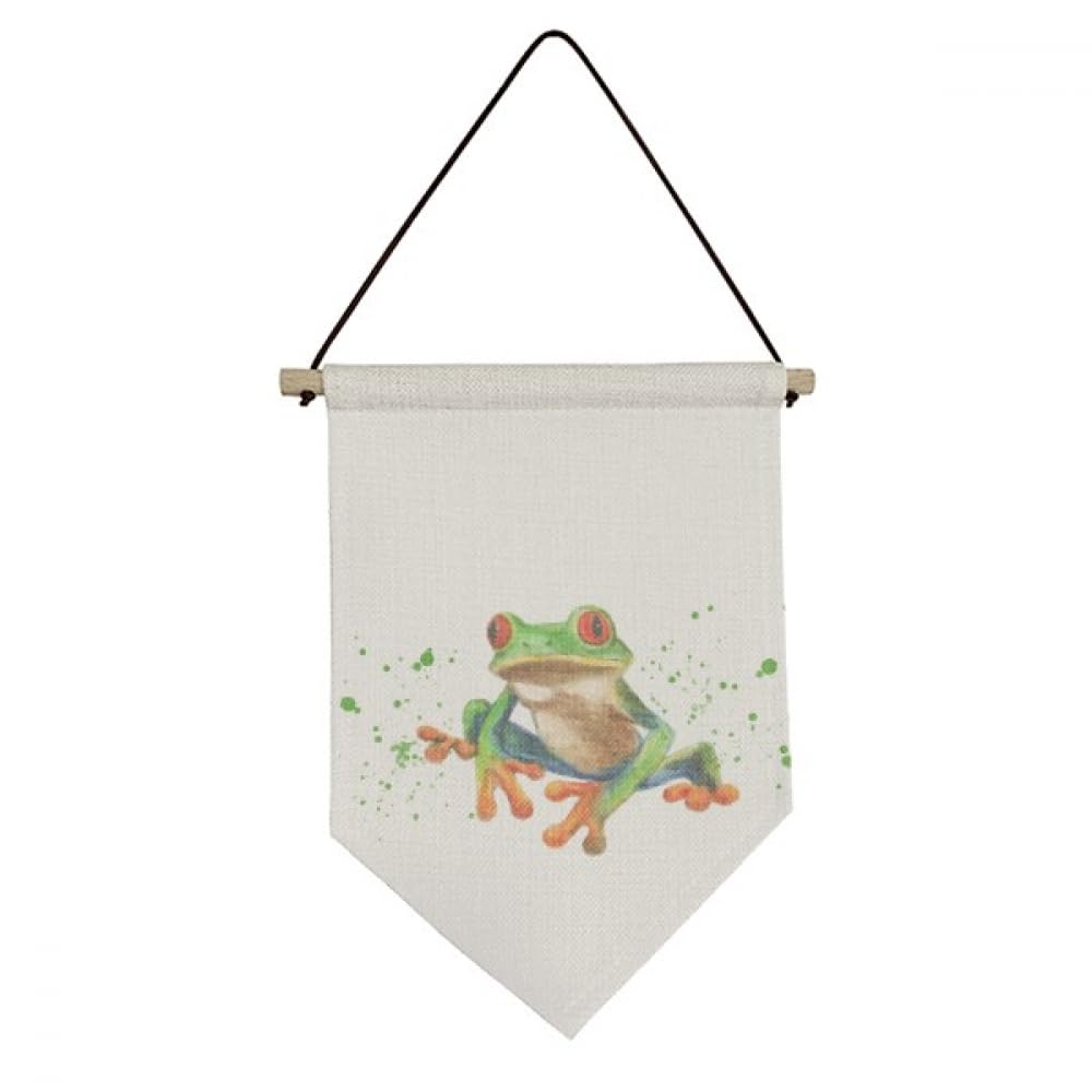 Drapeau polypedatid vert en toile suspension murale bannière design - 4