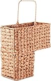 PEMAR Wicker Stair Step Basket, Hand Woven Multi Storey House Staircase Bin, Felt Storage Basket for Stairsteps, Shoe Organising, Laundry Gathering, Toy Storage Organiser