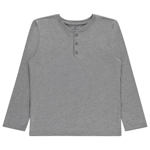 STITCH & STONE Boys 4 Pack Long Sleeve Tops, Soft Cotton Crewneck Tees, Casual Boys Clothing, Comfortable Everyday Wear4