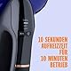 Conair 2-in-1 Steam & Iron Turbo Dampfglätter und Bügeleisen | 4 Einstellungen | Dampfleistung 33g/Min. | 10 Sek. Aufheizzeit | 3 Aufsätze alle Stoffarten | blau/schwarz