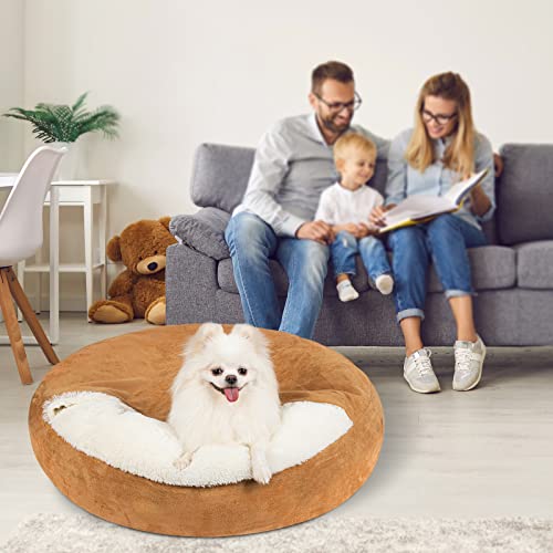 Micooyo Covered Dog Bed Large, Donut Camling Dog Beds For Large Dogs With Hooded Blankets thumb #7
