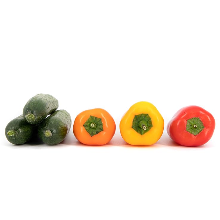 Caja Crocanti 900 g Mix de Pepino Cocktail y Minipimientos Tribelly La Parcela España Andalucía