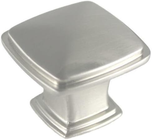 Cosmas 25 Pack 4391SN Satin Nickel Modern Cabinet Hardware Knob - 1-1/4" Inch Square