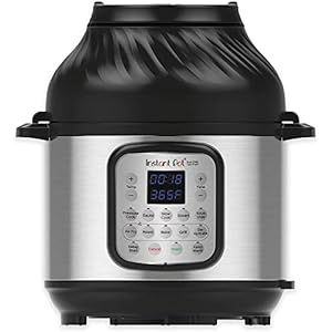 Instant Pot Duo Crisp + Heißluftfritteuse 11-in-1 Elektro-Multikocher 7,6 L – Schnellkochtopf, Luftfritteuse, Schongarer, Dampfgarer, Sous Vide Gerät, Dehydrator mit Grill, Warmhalte- und Backfunktion