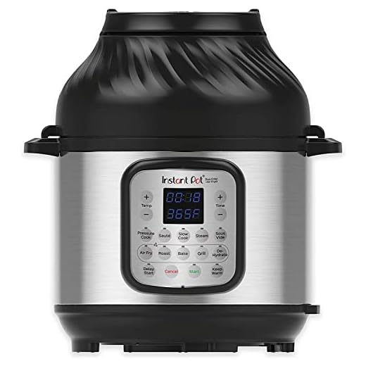 Instant Pot Duo Crisp + Luftfritteuse 8L Multicooker 11-in-1-Schnellkochtopf, Braten, Steaks, Slow Cooker, Sousvides, Warms, Pommes Frites, Braten, Backen, Braten und Dehydrieren.