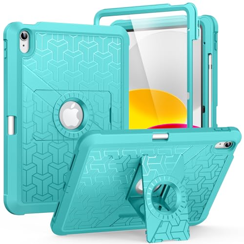 Étui iPad 10e génération 2022 MoKo bleu antichoc avec porte-crayon