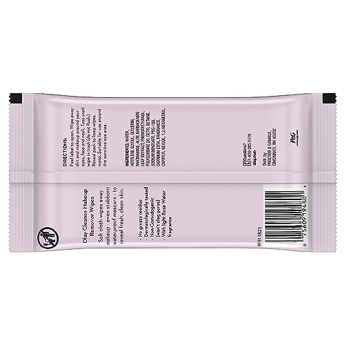 Olay Cleanse Makeup Remover, Rose Water, 25 Wipes - image 2