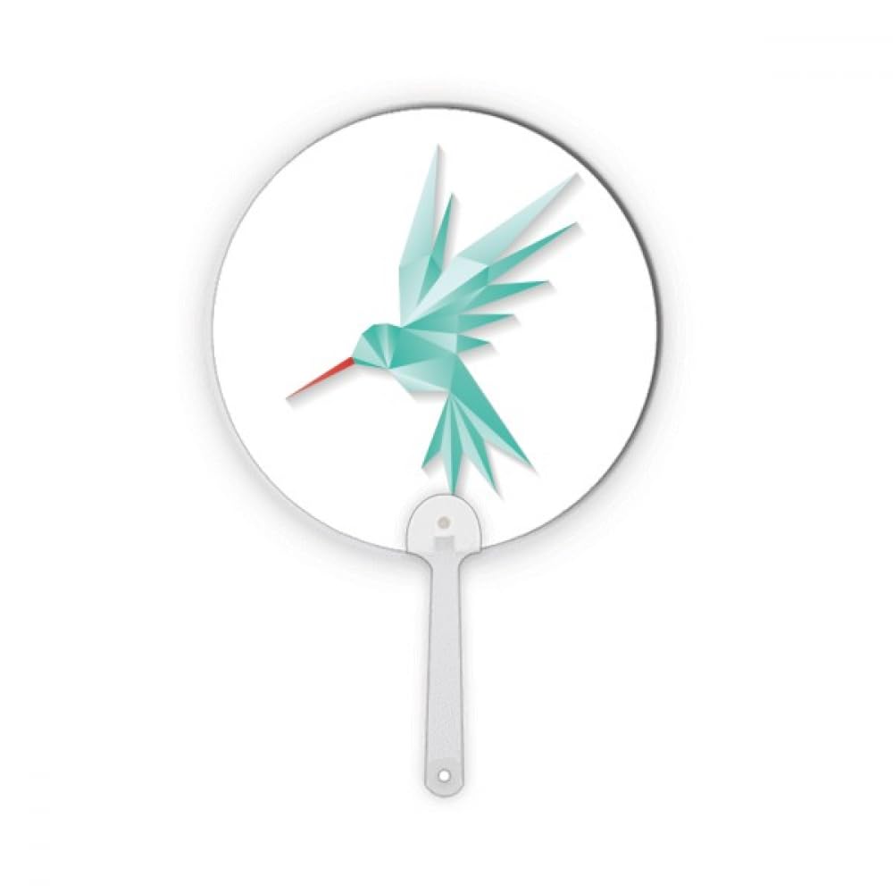 Éventail rond en plastique oiseau origami déco artisanale pour rafraîchir vos journées d'été