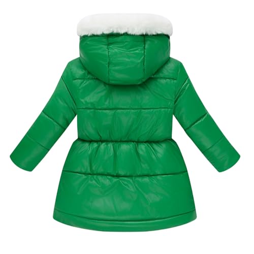 Image of Teen Kids Leather Puffer Jackets Winter Waterproof Fleece Lined Down Coats Boys Girls Padded Warm Quilted Outwear