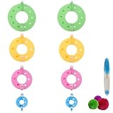 GVSS Lot de 2 Fabrication de Pompons 4 Tailles,Appareil Pompom Loisir...
