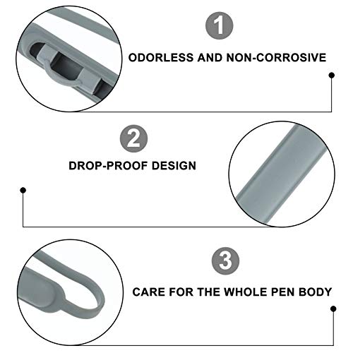 UKCOCO Stylus Federmäppchen für Apfelstift 1. Generation ?rmelstift Elastischer Abnehmbarer Beutel Silikonhülle Hülle Schutzhülle Zubeh?r- Grau Stylus-Stifthülle – Bild 4