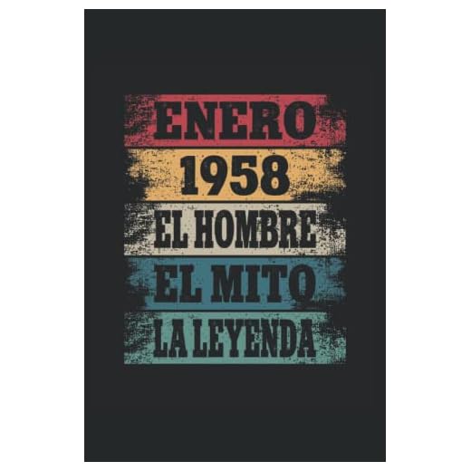 Enero 1958 - El Hombre - El Mito - La Leyenda: Regalos Originales para Hombre Papá Abuelo Hermano - Diario, Cuaderno De Notas, Apuntes O Agenda