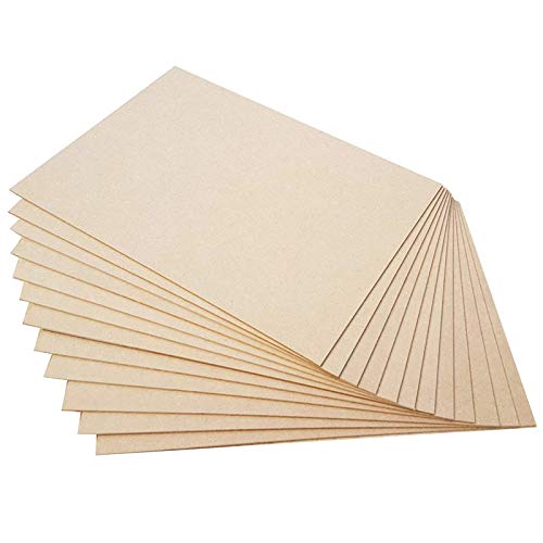 Trendz DecorPine MDF Brown Square Board Sheets with Raw Finishing (Size: 12 x 12 inch) (Thickness: 2.5 mm) (Set of 12)