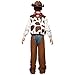 Spooktacular Creations Halloween Cowboy Hat Costume for Boys, Kids White Brown Western Costume, Deluxe Cowboy Outfit Set for Toddler Halloween RolePlay Themed Party (Small, 5-7 yrs)
