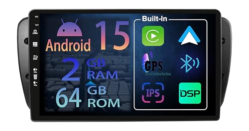 Autoradio Android 15 Seat Ibiza IV 6J GPS Bluetooth Écran Tactile 9"