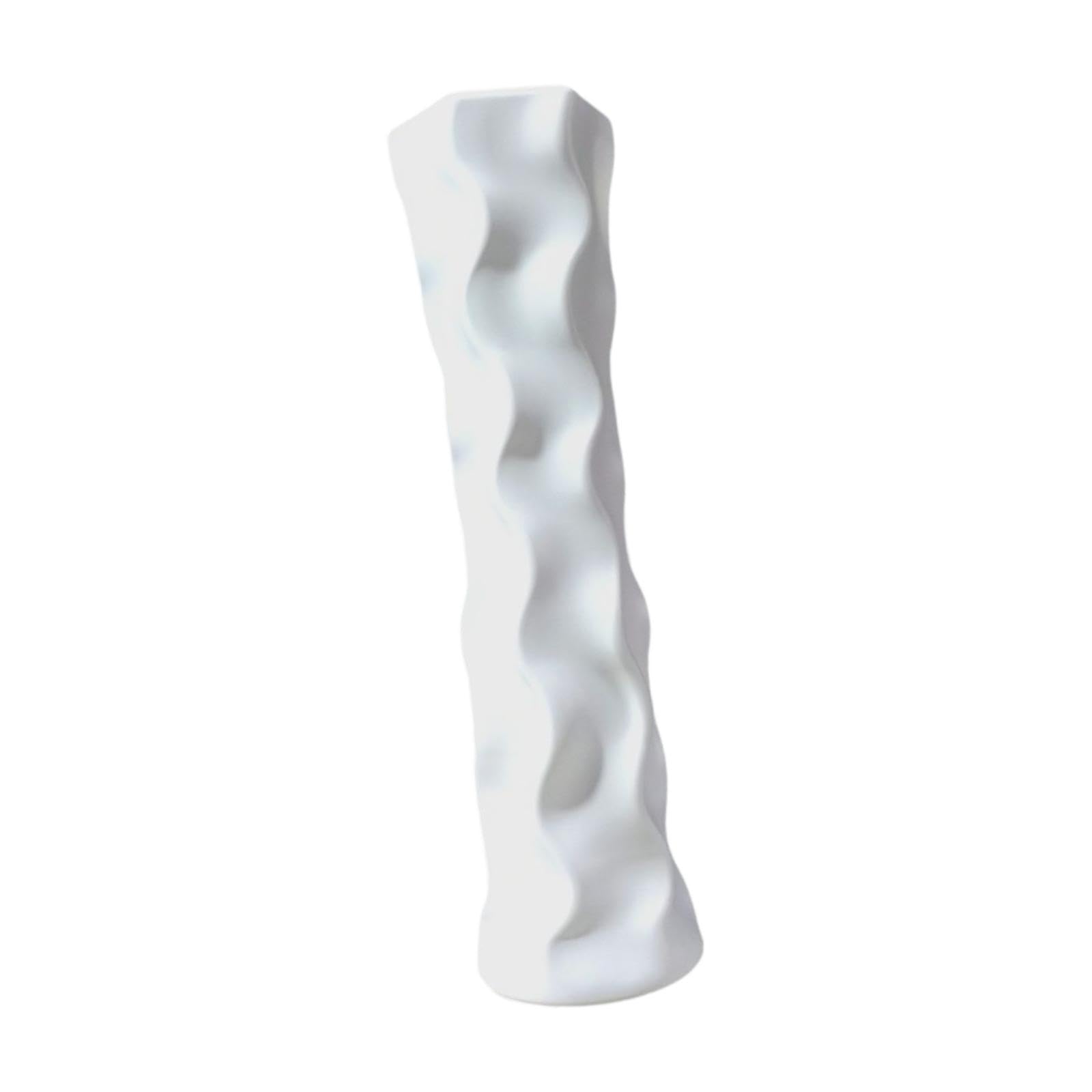 Sharplace Jarrón Suelo para Flores, Regalo Moderno 57 cm (22,6 Pulgadas), jarrones Decorativos Ligeros para arreglos Florales en o, Blanco