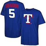 Corey Seager Texas Rangers MLB Kids Youth 8-20 Blue Official Name & Number Performance Jersey T-Shirt (US, Numeric, 14, 16, Regular, Corey Seager Texas Rangers Blue)