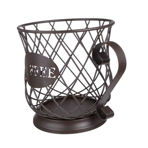 Accessoire pratique et décoratif café panier métal marron - 2