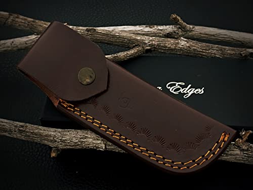 Strong Edges Hand Made D2 Steel Straight Razor Folding Razor With Shaving Ready Classic Barber Blade Edge, Men Straight Razor, Leather Case + Strop, Close Shave, Great Gift R-88 #TOP7