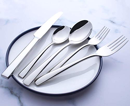 image for OMGard Silverware Set, 20-Piece Flatware 18/8 Stainless Steel Extra He
