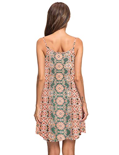 Image of MISFAY Women's Summer Spaghetti Strap Casual Beach Cover Up Dress with Pockets