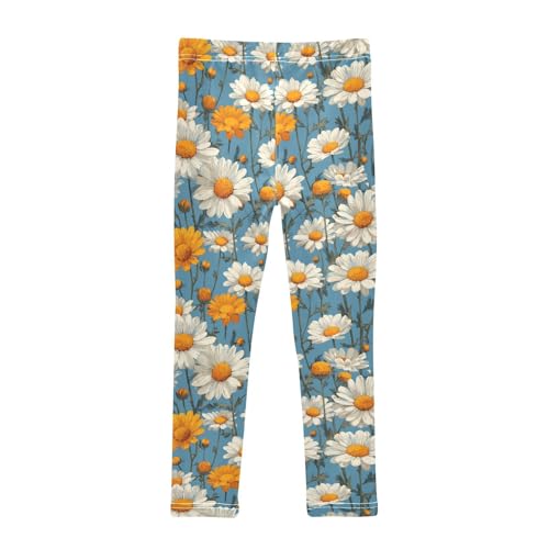 Girls Leggings Daisy Florals Soft Toddler Leggings for Girls Kids Pants Size 4T-10T2