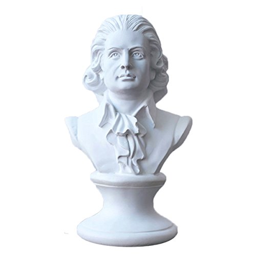 LKXHarleya 11.8 Inch Classic Resin Bust of Mozart Sculpture Statue Sculpture Figurine for Home Decor