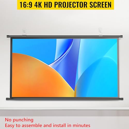 Pantalla manual para proyector 72 pulgadas 16:9 miniatura 3