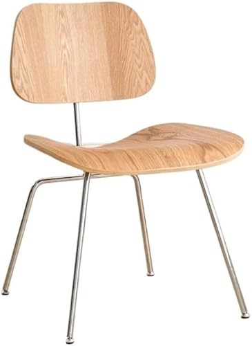 Sillas de comedor, moderna silla de comedor de madera sin brazos respaldo silla de ocio para sala de estar, Sillas para comedor (color madera)