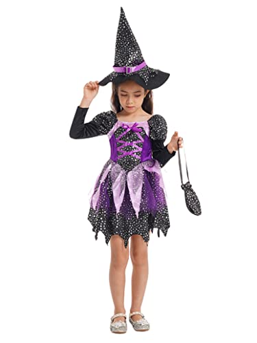 Disfraz de Bruja para Niñas con Sombrero y Bolso miniatura 1