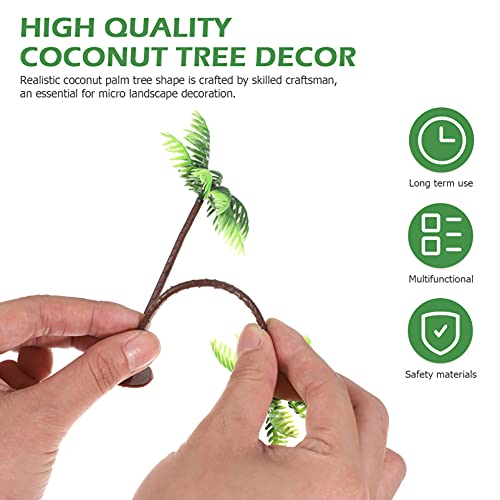 Simulation Tree Palm Tree Decor 5PCS Miniature Landscape Fish Tank Landscaping Plant Prop Decoration Mini Scenery Landscape DIY Doll House Model - Image 4