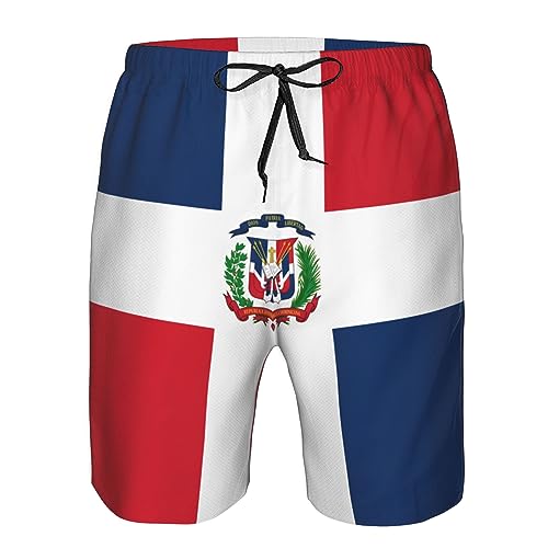 Mens Swim Trunks Dominican Republic Flag.png Beach Trunks Quick Dry Swim Shorts Swimwear Bathing Suits4
