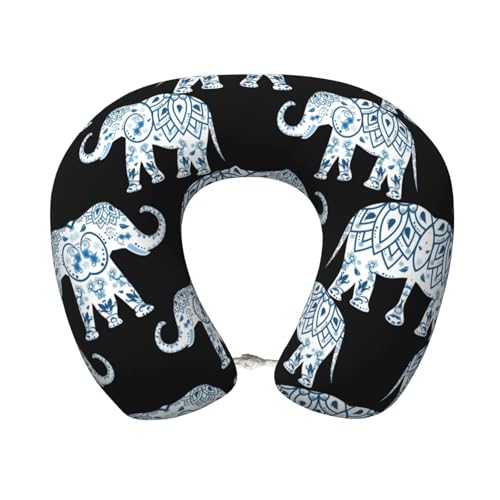 Almohada de poliéster para cuello tamaño único negra miniatura 1