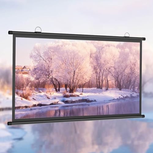 Pantalla manual 72 pulg 16:9 para proyector miniatura 5