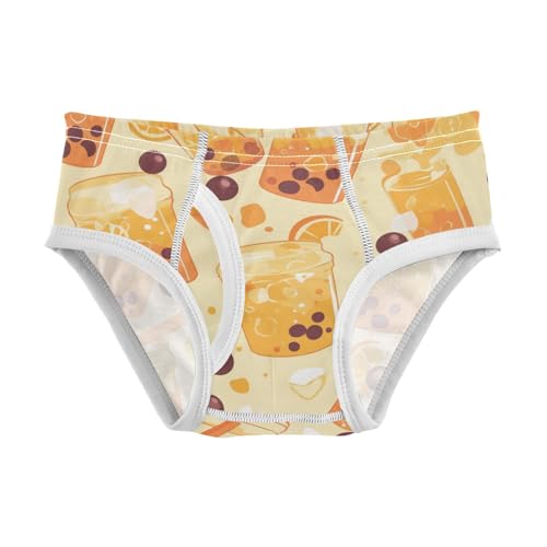 Bubble Tea Pattern Toddler Boys' Comfort Kids Underwear Cute Children Undies