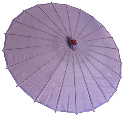 AAF Nommel ® Deko- Sonnenschirm aus Holz in lila violett einfarbig transparent, 009