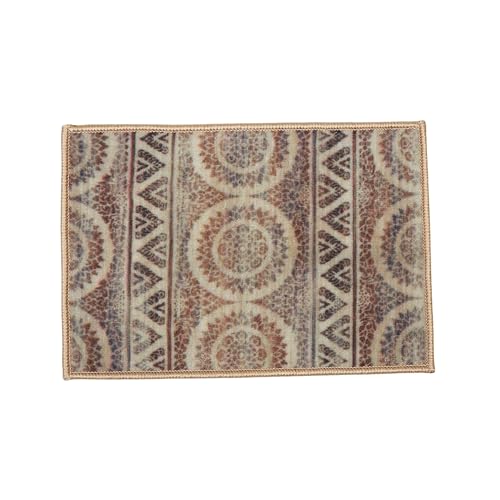Image of HUES & SHADES Coir Door Mat for Outdoor Entrance - [37 x 57 cm] | Natural Coconut Fiber Brush Mat for Shoes Cleaning, Heavy Duty Non-Slip Doormat for Front Porch, Patio, Entryway (Retro Burst)