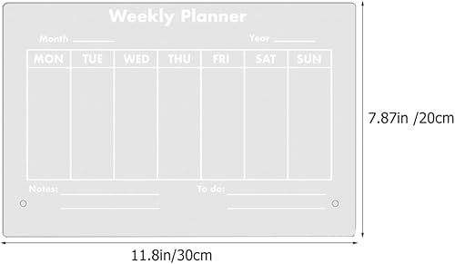 Miniatura 2 de Homoyoyo Transparent Acrylic Memo Board for Home Office Writable Dry Erase Message Board with Push Pins for Notes Ideas and Weekly Schedule