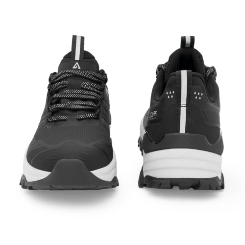 Image of Red Tape Ozark Black & Yellow Trail Running Shoes for Men | Low-Cut Outdoor