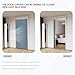 Jilron 100% Blackout Fabric Folding Door Curtain with Magnetic Closure - Accordion Style for Sliding Doors, Closets,Wardrobe and Temporary Door Solutions Doorway Curtains（W42 x L78, Blue 1 Panel）
