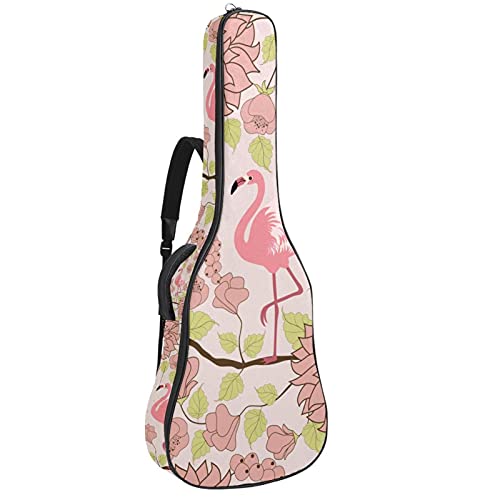 Sac de guitare basse et folk rembourré antichoc avec imprimé floral