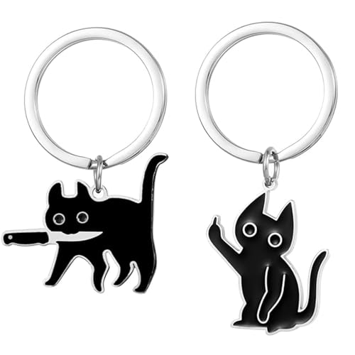 VelvetGlow EntzüCkender porta-chaves de gato preto, porta-chaves personalizado, presente para mulheres, homens ou amigos, lembrança de amizade