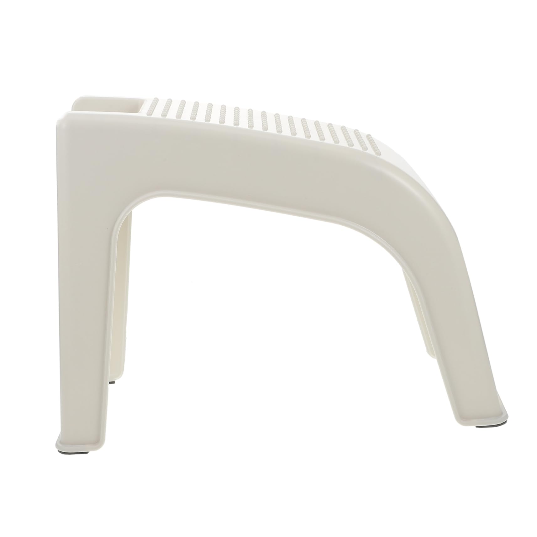 Sgabello Pedicure Bianco in Plastico Poggiapiedi Antiscivolo per Massaggio e Sollievo Dalla Stanchezza per Uso Domestico