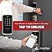 Kwikset Halo Select Plus Satin Nickel Touchscreen Apple Home Keys Tap-to-Unlock, Wi-Fi and Matter Enabled Smart Lock Deadbolt with Door Status Sensor and Intrusion Detection