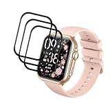 Tznzxm Screen Protector for RUXINGX G62 1.85' Smartwatch, 3 Pack Full Coverage 3D Curved Case Friendly HD Clear Anti-Scratch Bubble Free Film For Banlvs G62