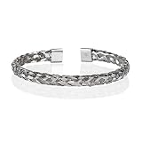 namana Pulsera Brazalete para Hombres. Pulsera de Acero Inoxidable para Hombre. Pulsera con Hilos de Acero Trenzado. Pulseras para Hombre con Caja de Regalo