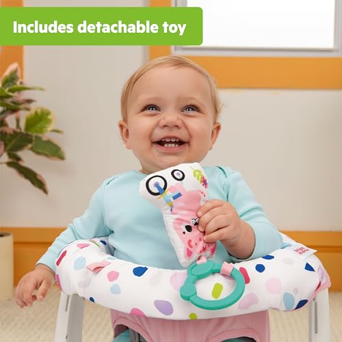 Image of Bright Starts Learn-to-Sit 2-Position Baby Floor Seat with Toys, Pink, 4-12 Months