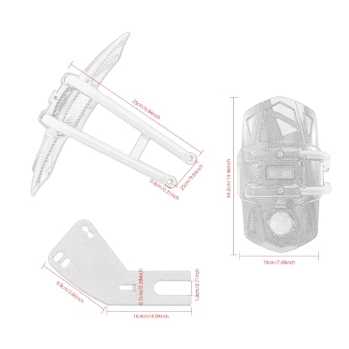 Image of Motorcycle Rear Fender Mud Guard Motorbike Mudguard for CBR650 MT09 GW250 CB190R Rear Cover Splash Guard Protector (Type C)
