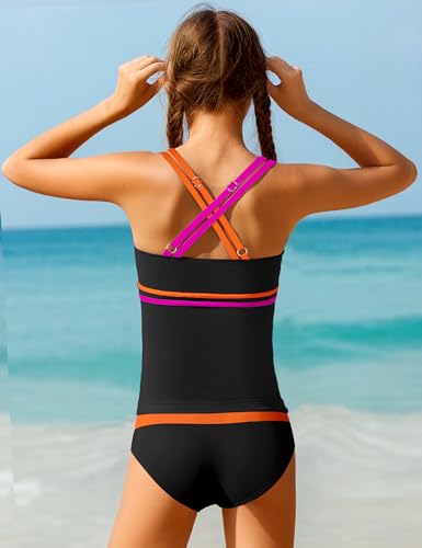 CRISONE Girls Swimsuits 15-16 Years Teen Bathing Suits for Girls 14-16 Girl Swimsuit Size 14-16 Girl's Two Piece Swimsuits Color Block Girl's Swim Suit Girl Modest Swimwear3